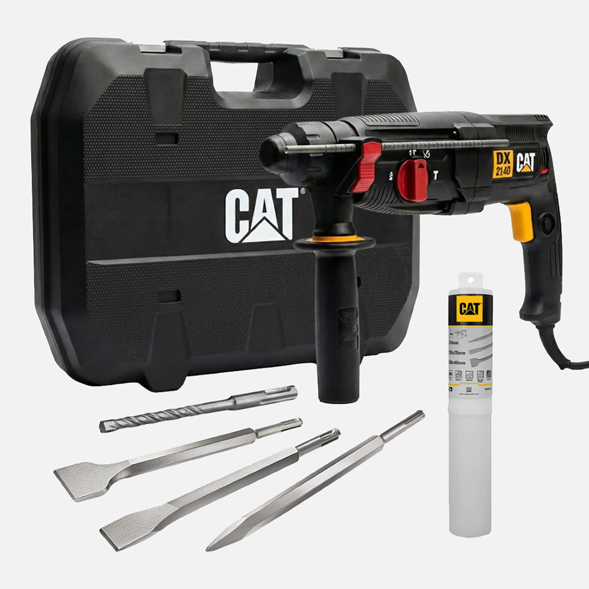    Cat DX2140.1 800Watt 3.0J 26MM SDS-Plus Profesyonel Kırıcı/Delici + 1 Ad Delici 3 Ad Kırıcı Uç 