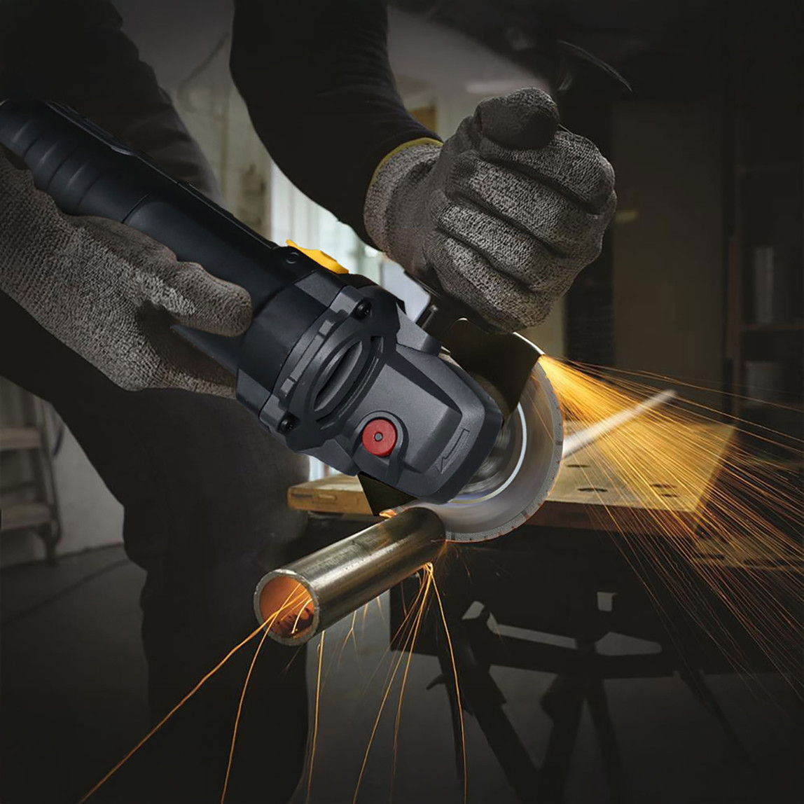    Cat DX3090 720Watt 125mm Profesyonel Avuç Taşlama + DA09052 Genel Amaçlı Elmas Kesme Diski 