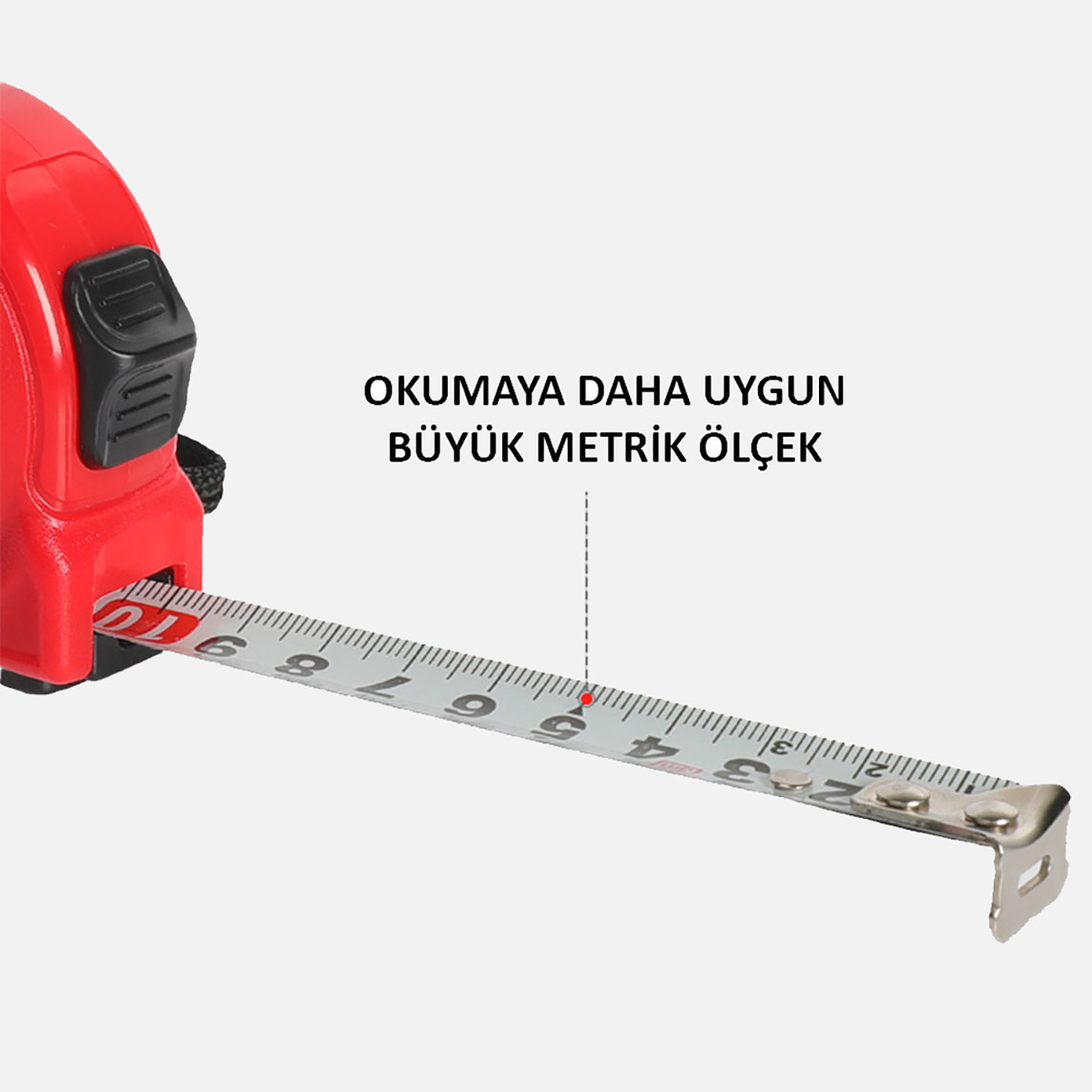    WORKPRO WP261003 5Mx19mm Beyaz Çelik Şerit Metre  