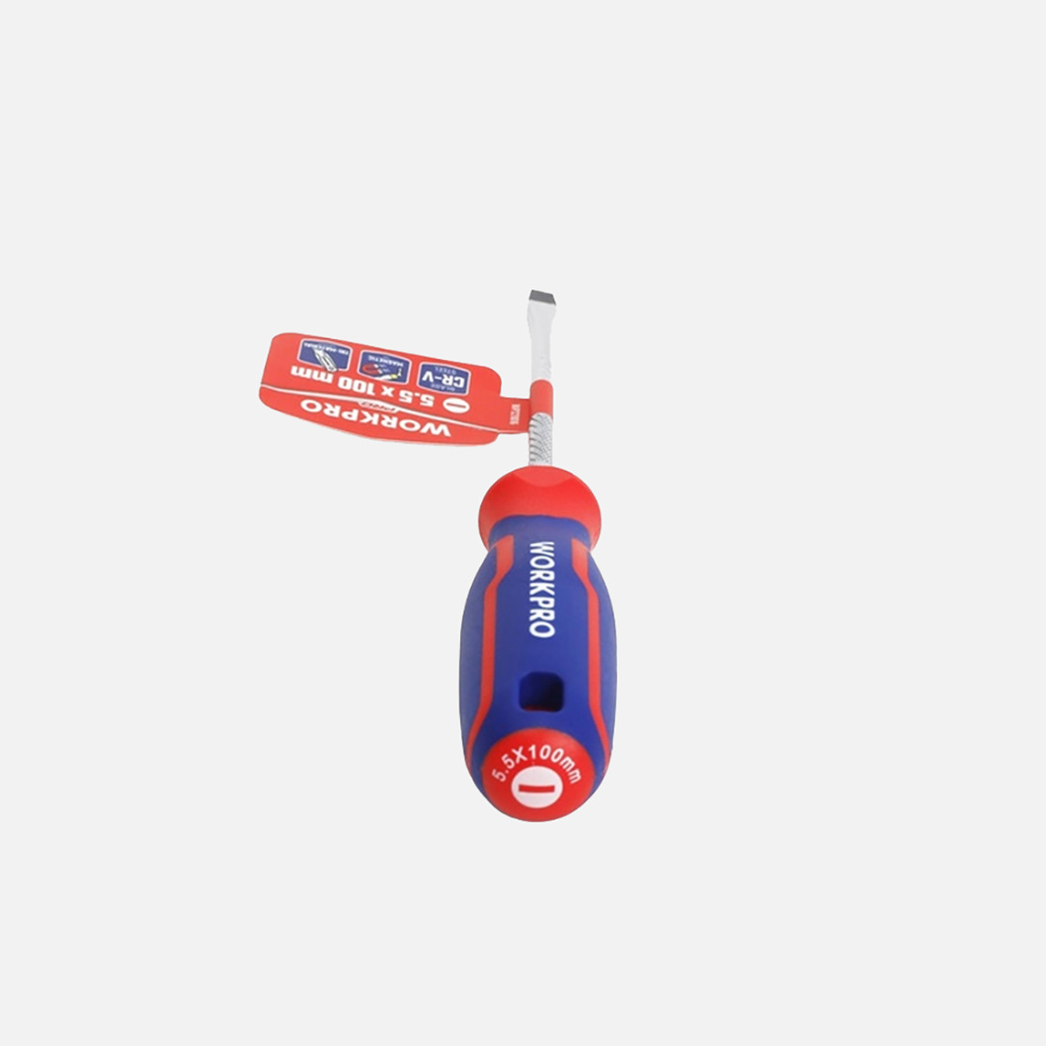    WORKPRO WP221016 5.5x100mm CR-V Manyetik Profesyonel Düz Tornavida  