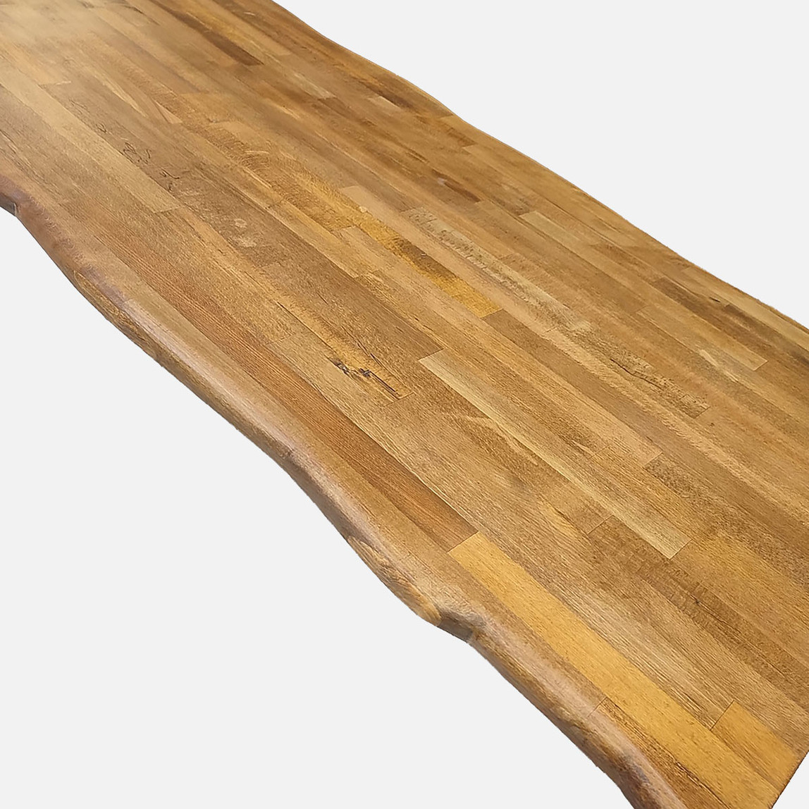    Kenarı Radiuslu Kayın Eskitme Masa Tablası 150 cm 