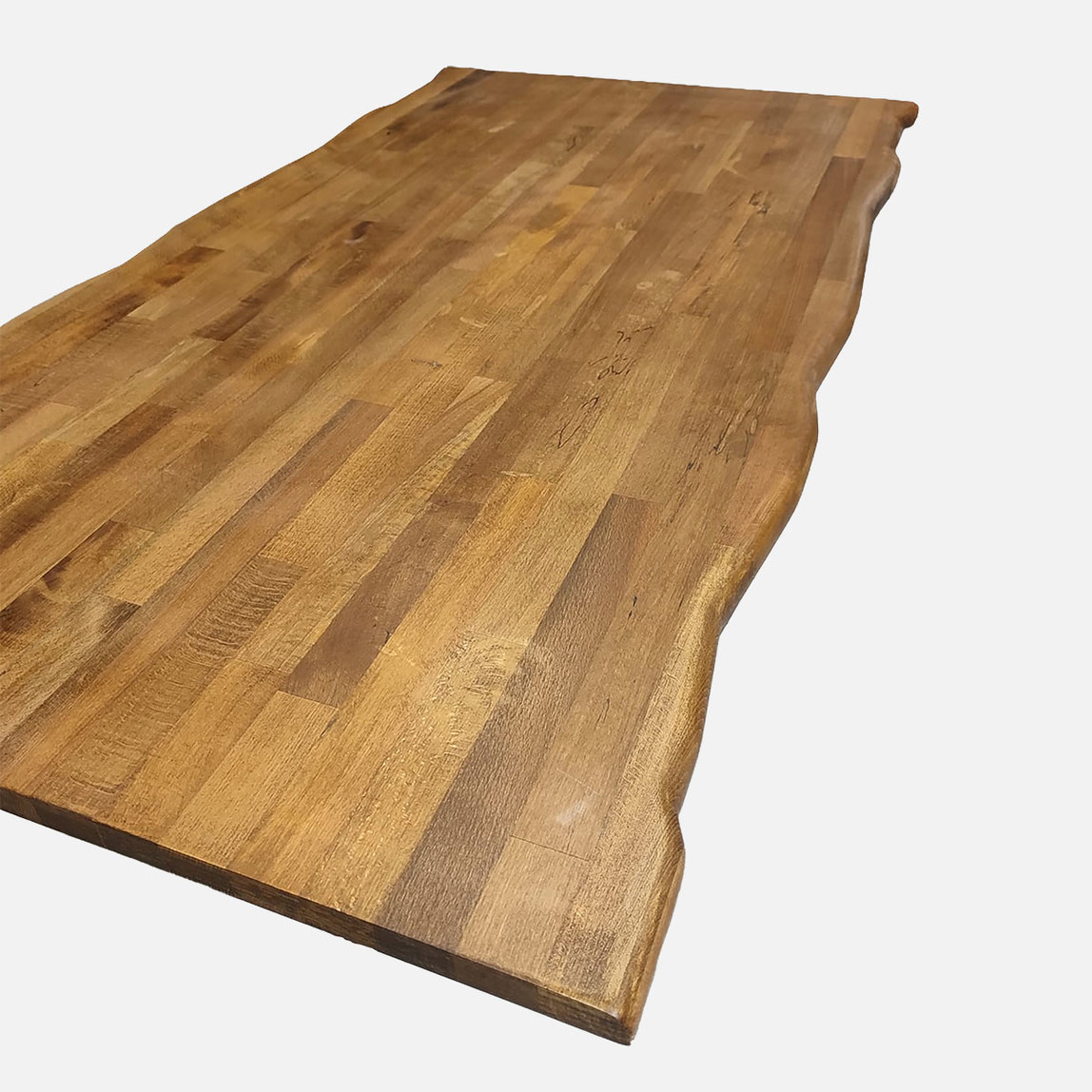    Kenarı Radiuslu Kayın Eskitme Masa Tablası 150 cm 