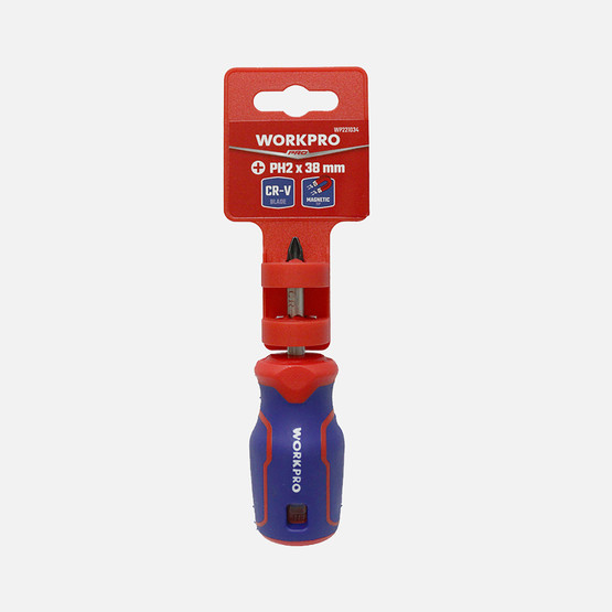 WORKPRO WP221034 PH2x38mm CR-V Manyetik Profesyonel Yıldız Topaç Tornavida