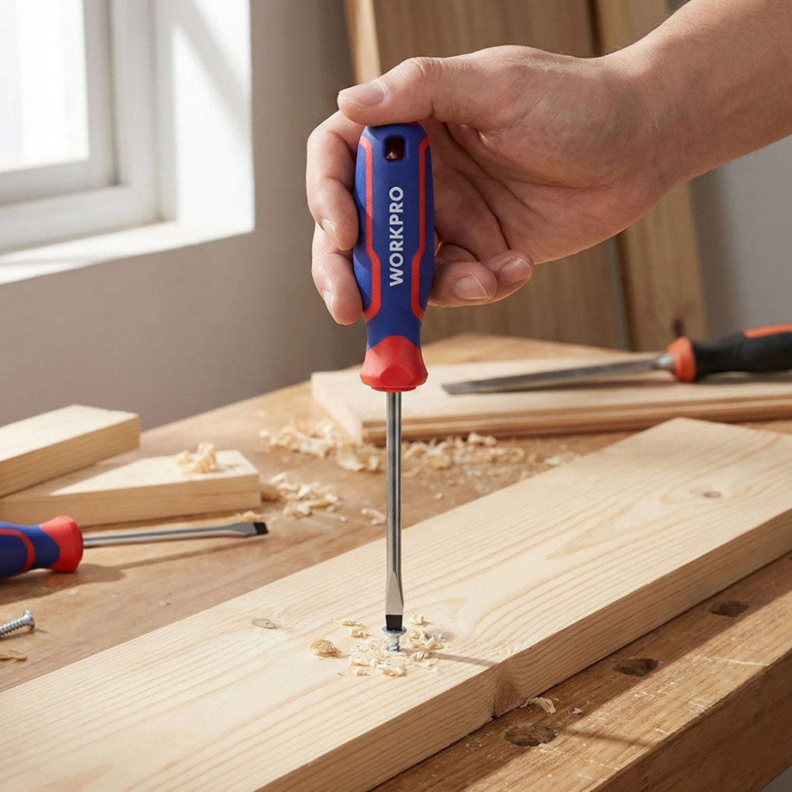    WORKPRO WP221013 3x75mm CR-V Profesyonel Düz Tornavida  