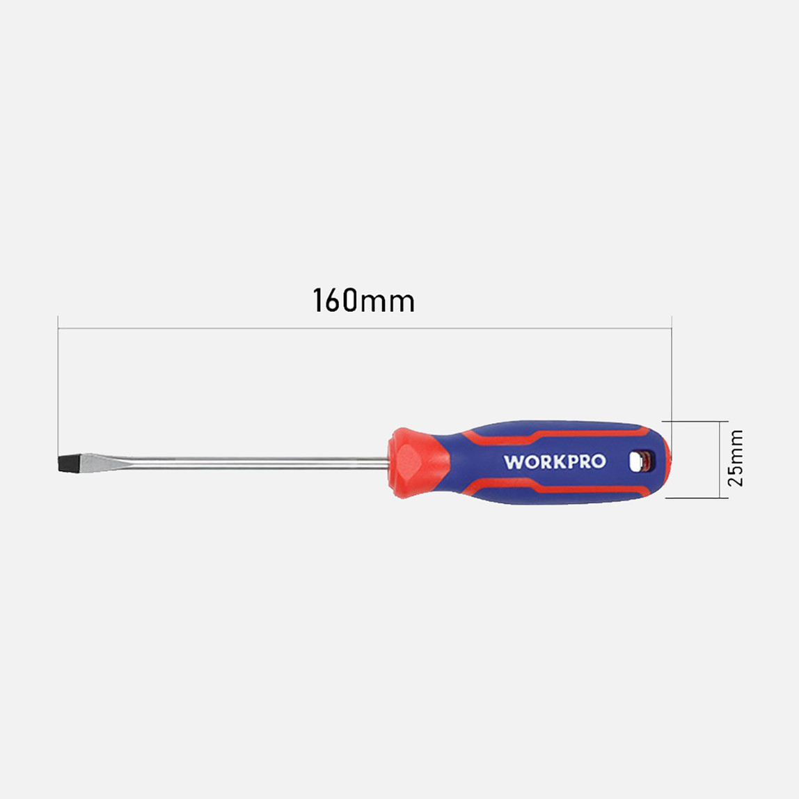    WORKPRO WP221013 3x75mm CR-V Profesyonel Düz Tornavida  