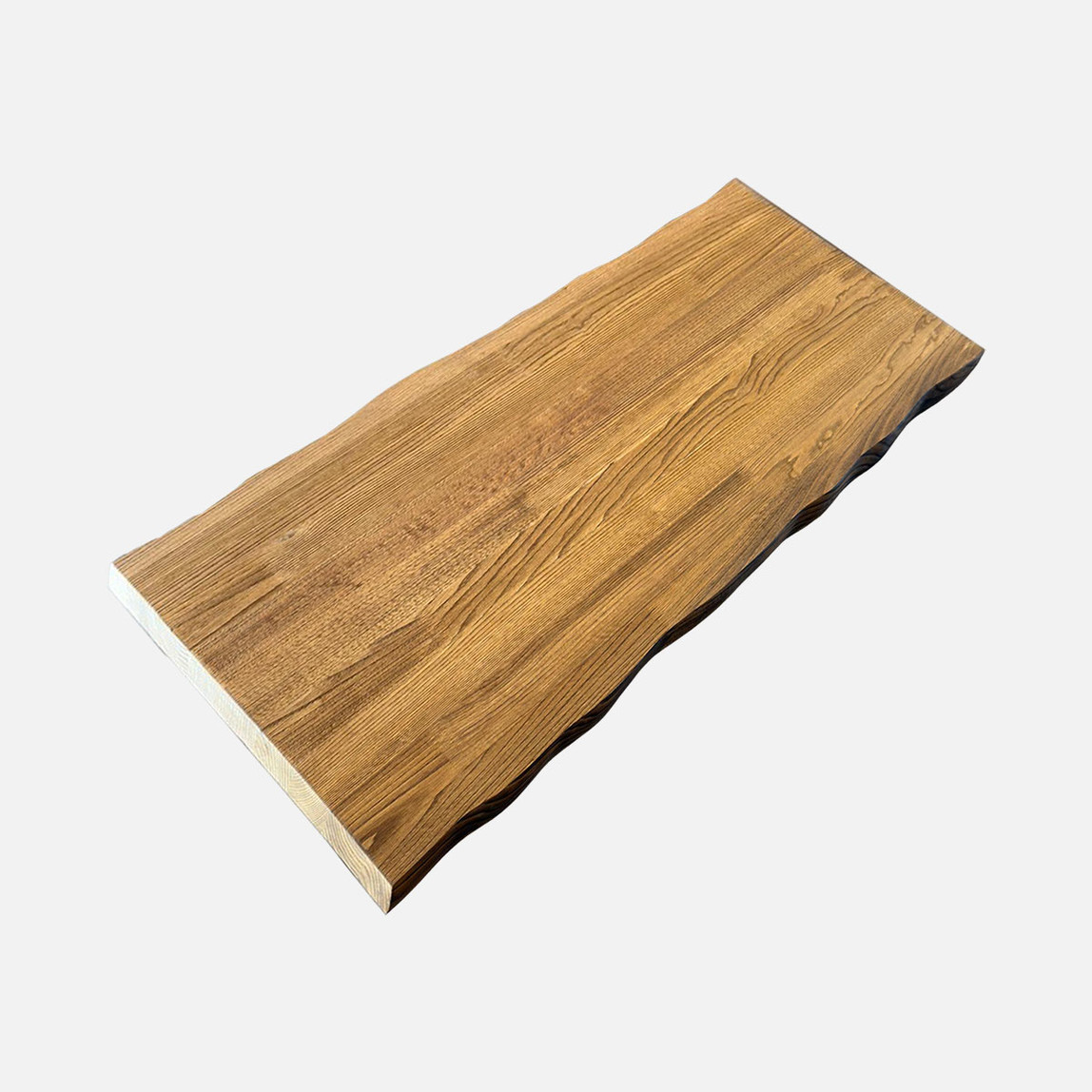    Doğal Kenarlı Kestane Eskitme Masa Tablası 200 cm 