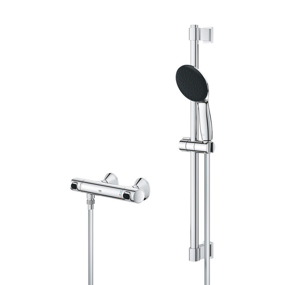 Grohe Precision Flow Termostatik Duş Bataryası ve Vitalio Start 110 Sürgülü Duş Seti