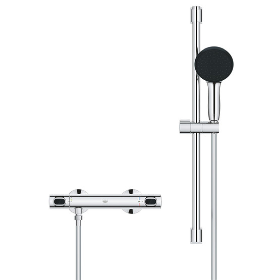 Grohe Precision Flow Termostatik Duş Bataryası ve Vitalio Start 110 Sürgülü Duş Seti