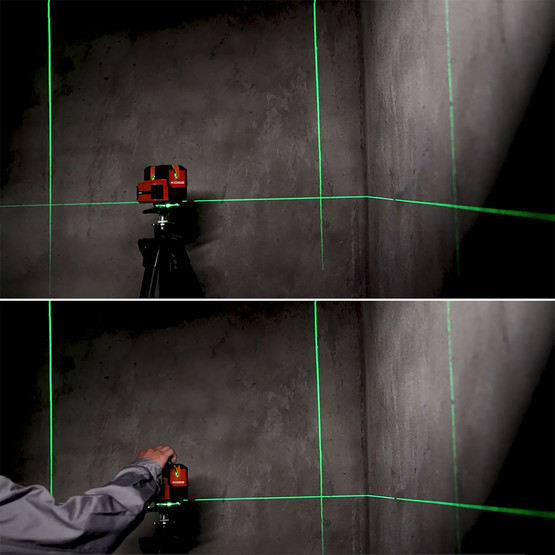 Kobb KBL41G 30 Metre Otomatik Hizalamalı Li-ion Çift Akülü Profesyonel Yeşil Çapraz Çizgi Lazer Distomat