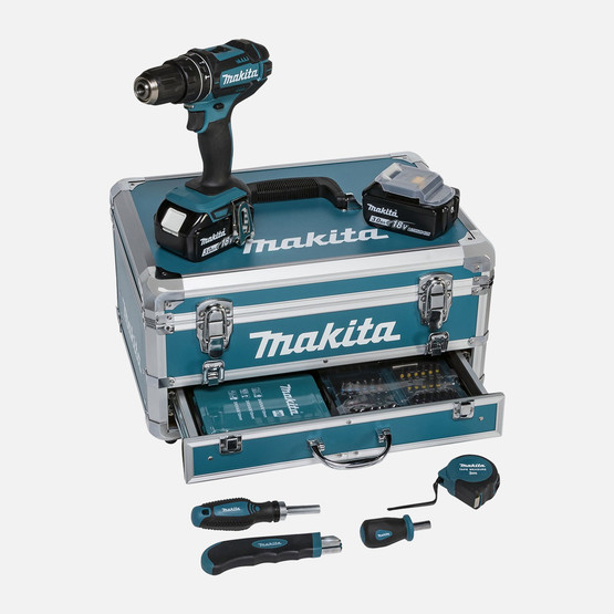 Makita DHP482RFX9  18V 3,0 Ah x2 Akü ve Şarj Cihazı Akülü Darbeli Matkap