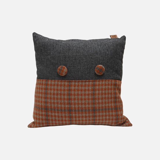 Kaşmir Ekose Kırlent Tarçın