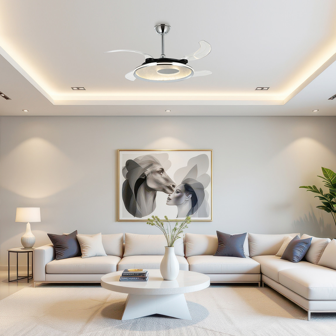    Lucea Cala Ledli Fanlı Avize 53W 3000-6000K 