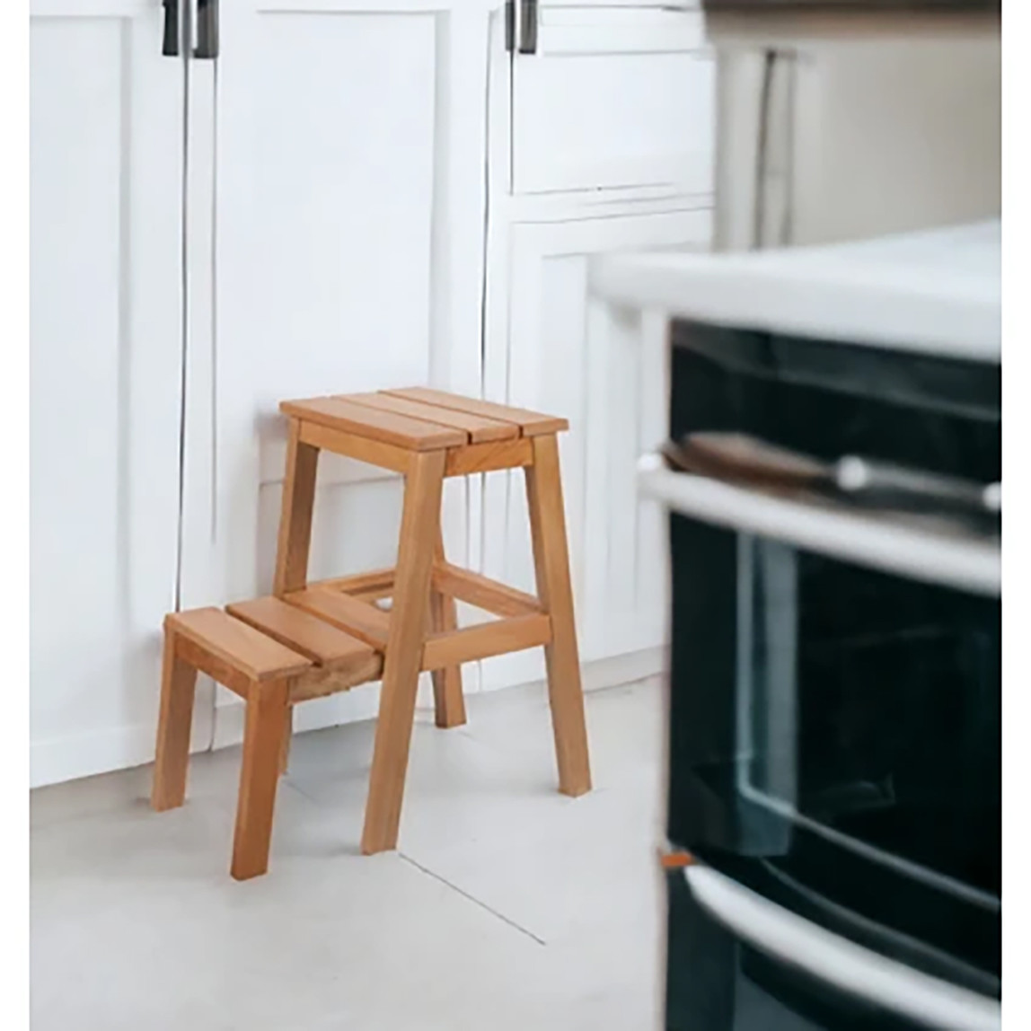    Lunar Merdiven Tabure Naturel 55 cm 