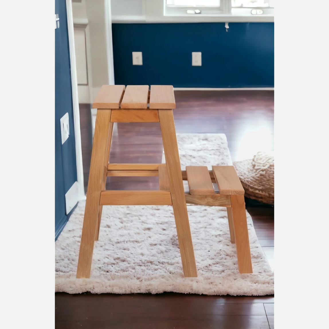    Lunar Merdiven Tabure Naturel 55 cm 