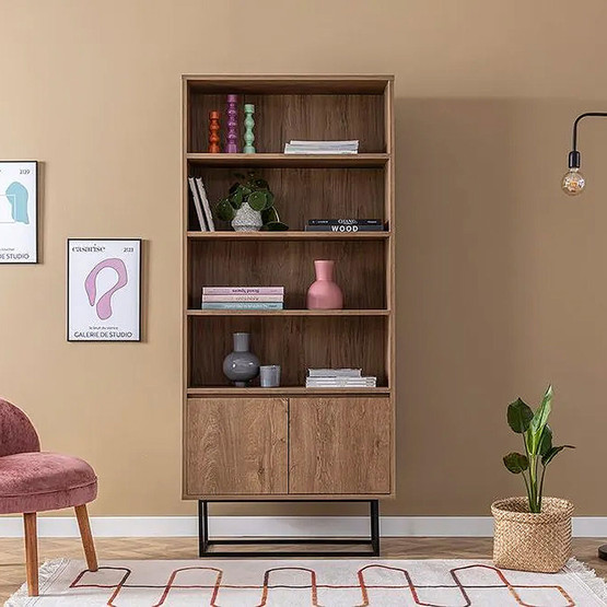 Laxus Rea 3 Raf ve 2 Kapaklı Kitaplık