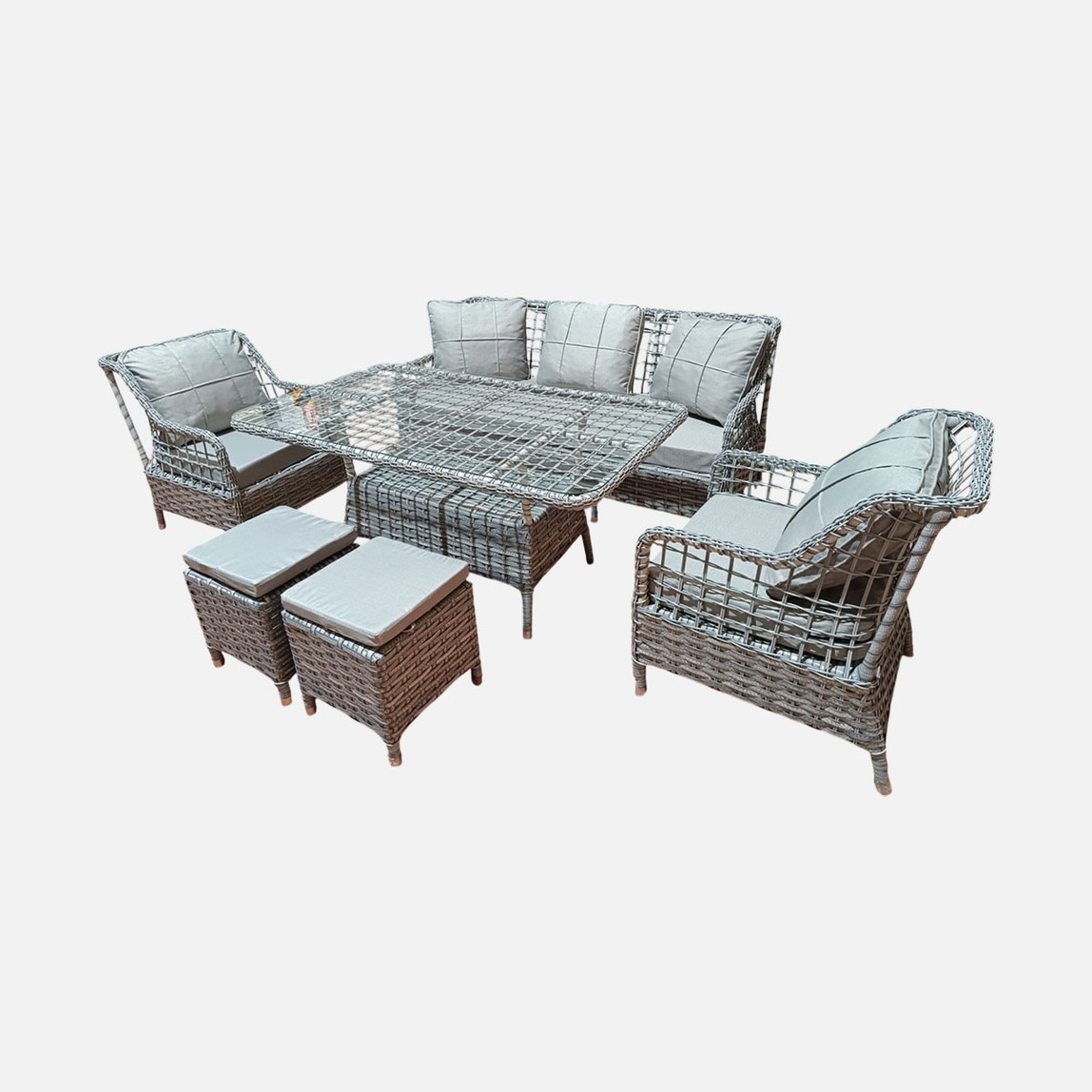    Leo Rattan Gri Oturma Grubu   