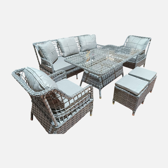 Leo Rattan Gri Oturma Grubu  