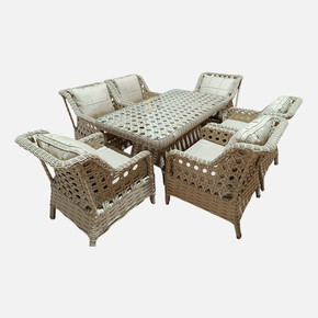 Grand Rattan Bej Yemek Grubu    