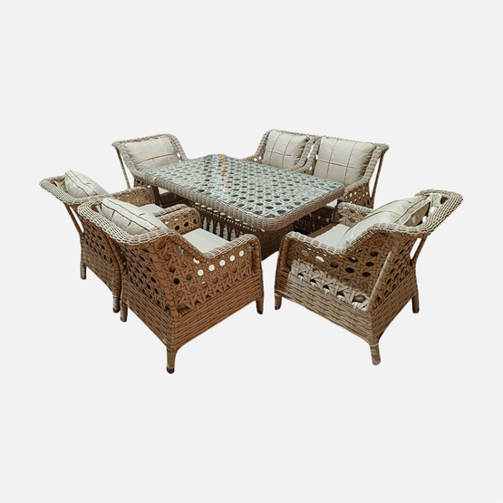 Grand Rattan Bej Yemek Grubu    