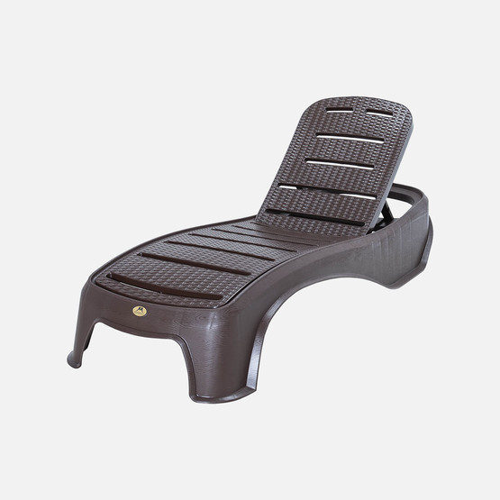 Mandella Titan Rattan Şezlong Kahve 