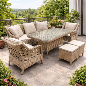 Grand Rattan Bej Oturma Grubu  