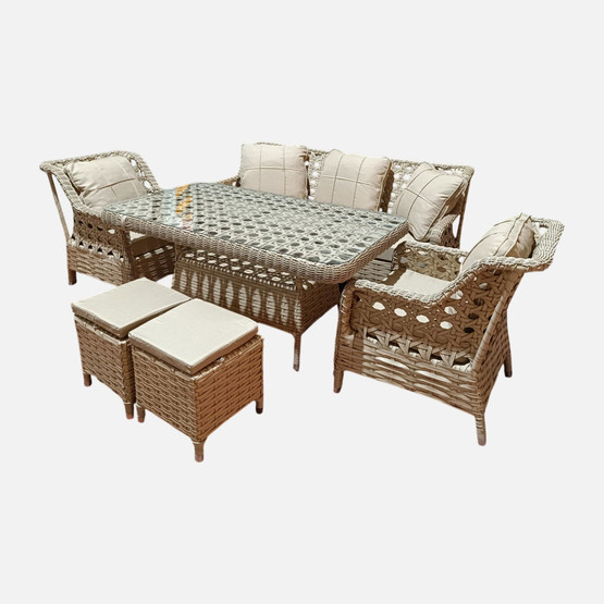 Grand Rattan Bej Oturma Grubu  