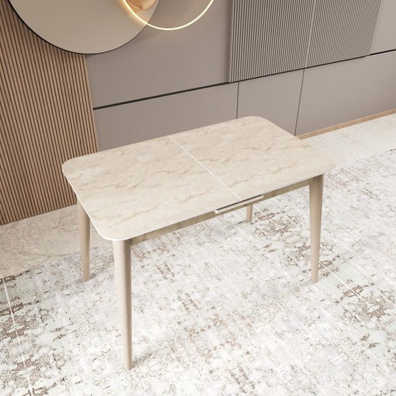 Fly Traverten Yemek Masası 140cm