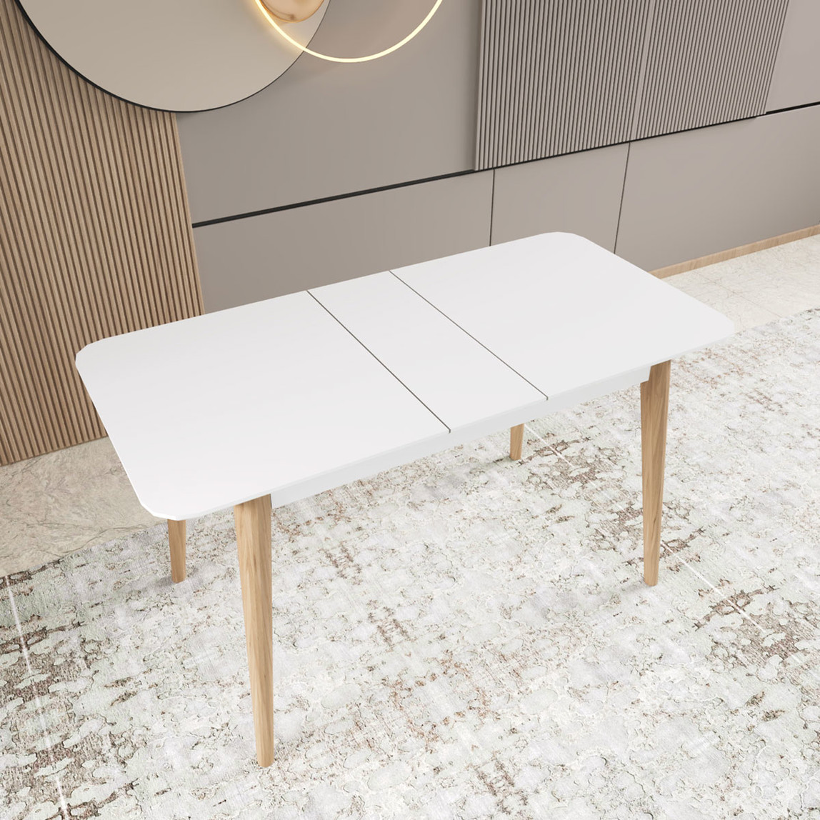    Fly Beyaz Yemek Masası 140cm 