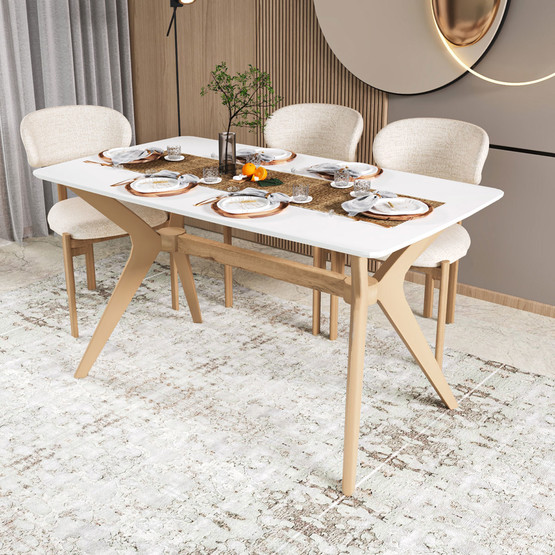 Fly Beyaz Yemek Masası 80x140cm