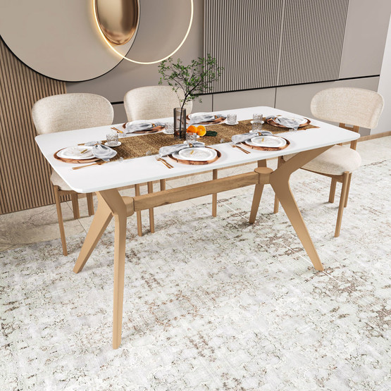 Fly Beyaz Yemek Masası 80x140cm