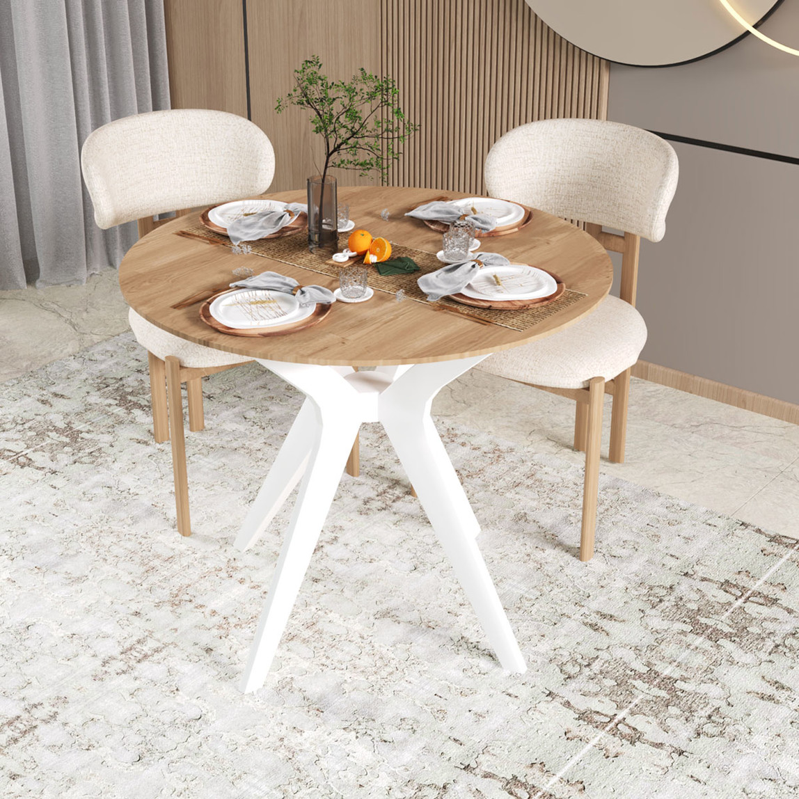    Fly Oval Yemek Masası 90x90cm 