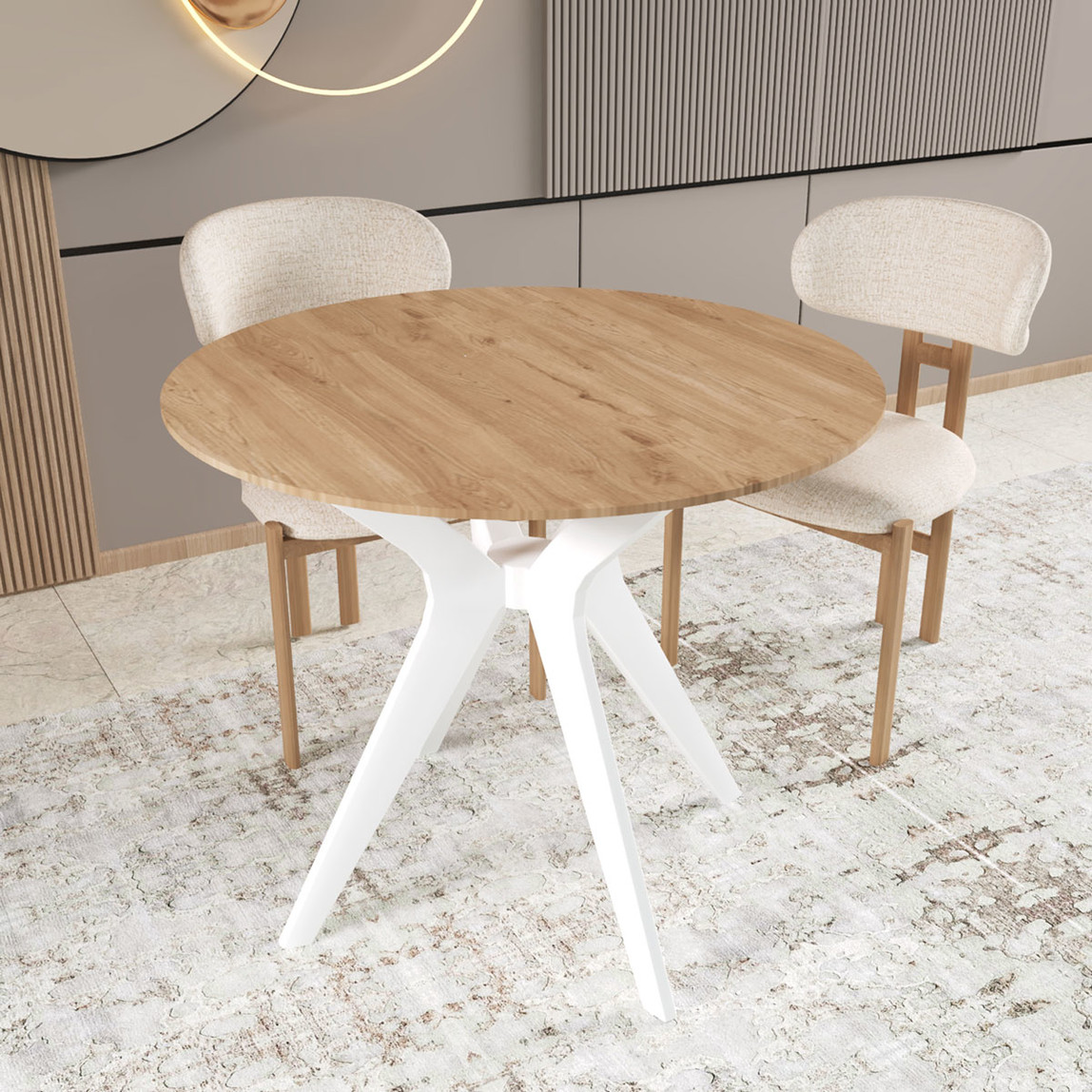    Fly Oval Yemek Masası 90x90cm 
