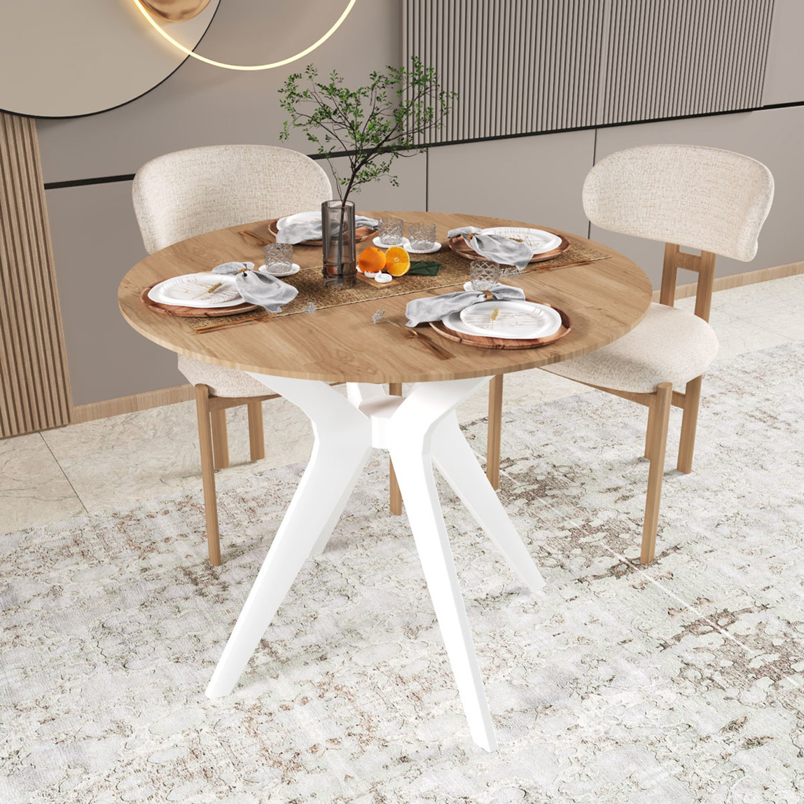    Fly Oval Yemek Masası 90x90cm 