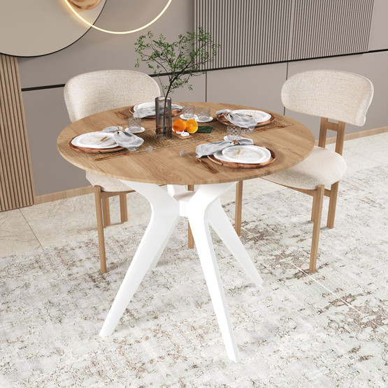 Fly Oval Yemek Masası 90x90cm