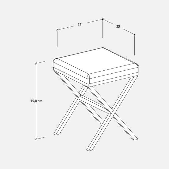 Fly Rabit Metal Ayaklı Puf