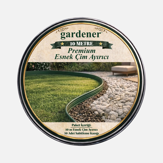 Gardener Kazıklı Çim Ayırıcı 7,5cm x 10 Metre Yeşil  
