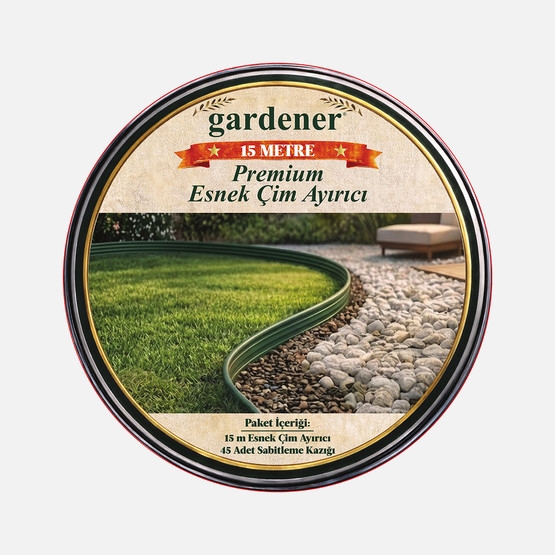 Gardener 10615 Çim Ayırıcı - 7,5cmx15m - Yeşil