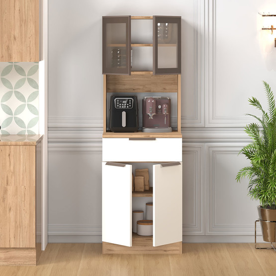 Fly Ledli Brown Çok Amaçlı Dolap