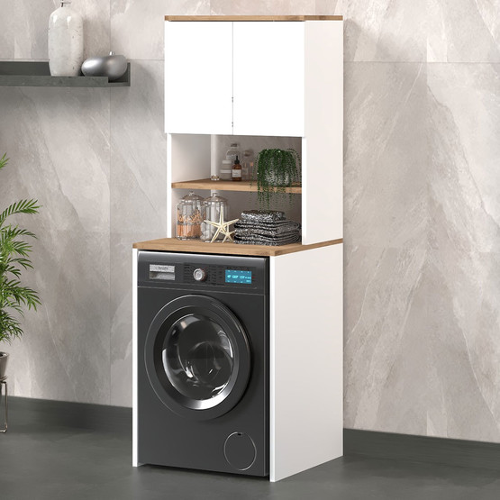 Fly Eva Çamaşır Makinesi Dolabı Beyaz