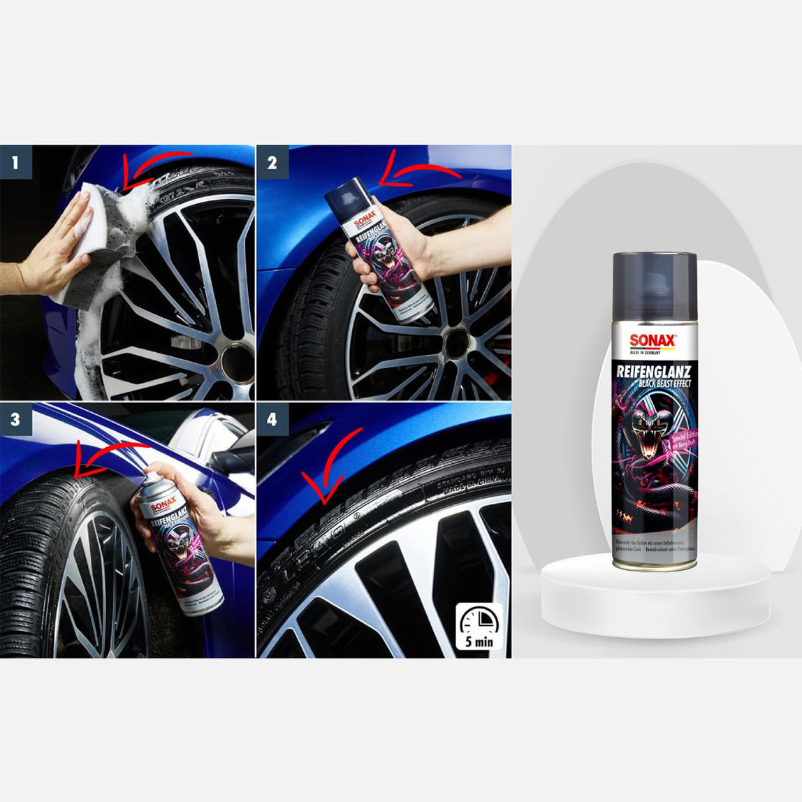    Sonax Lastik Kauçuk Parlatıcı Koruyucu 500 ml 