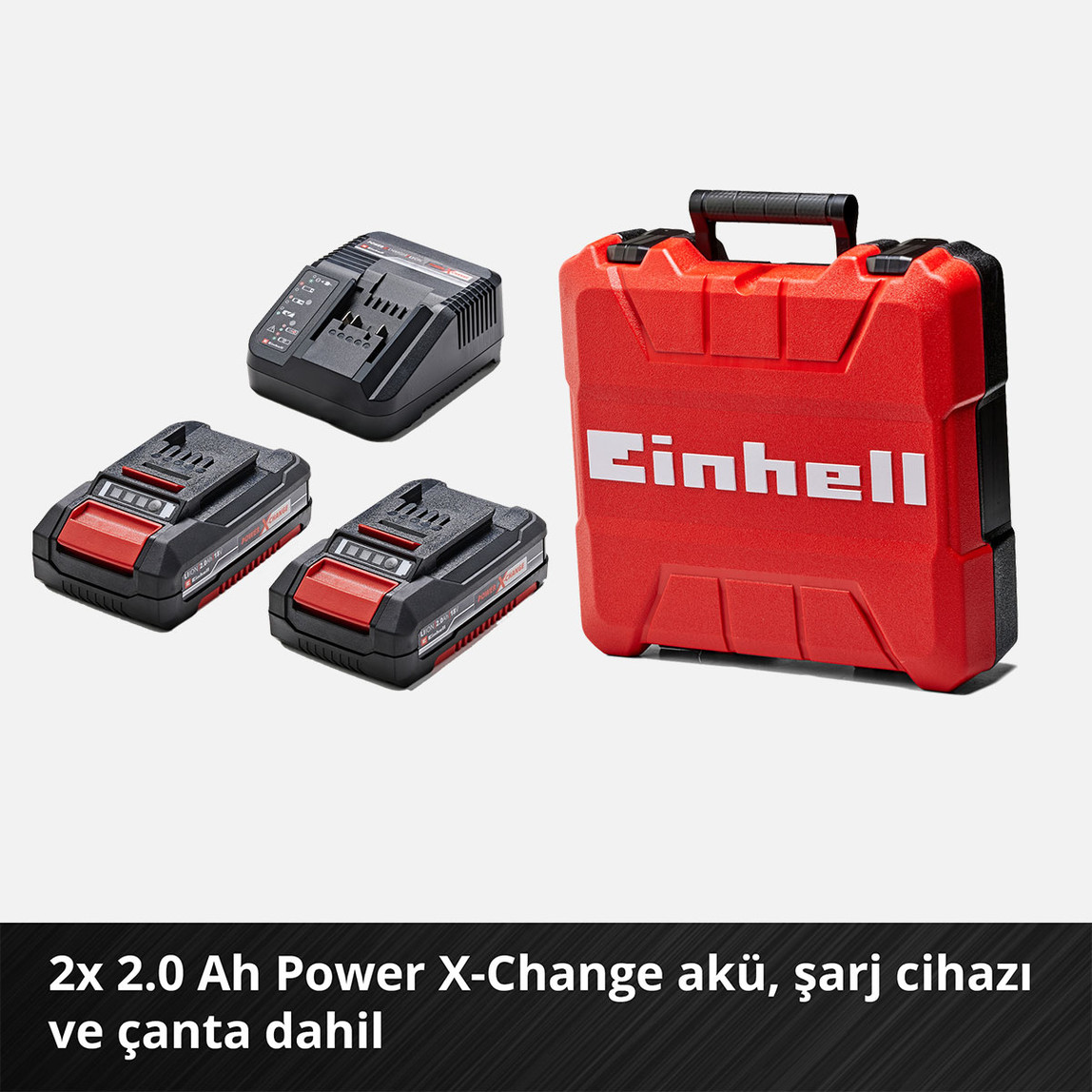    Einhell TP-CD 18/50 Li-i BL (2x2,0Ah) Kömürsüz 50 Nm Akülü Darbeli Vidalama  
