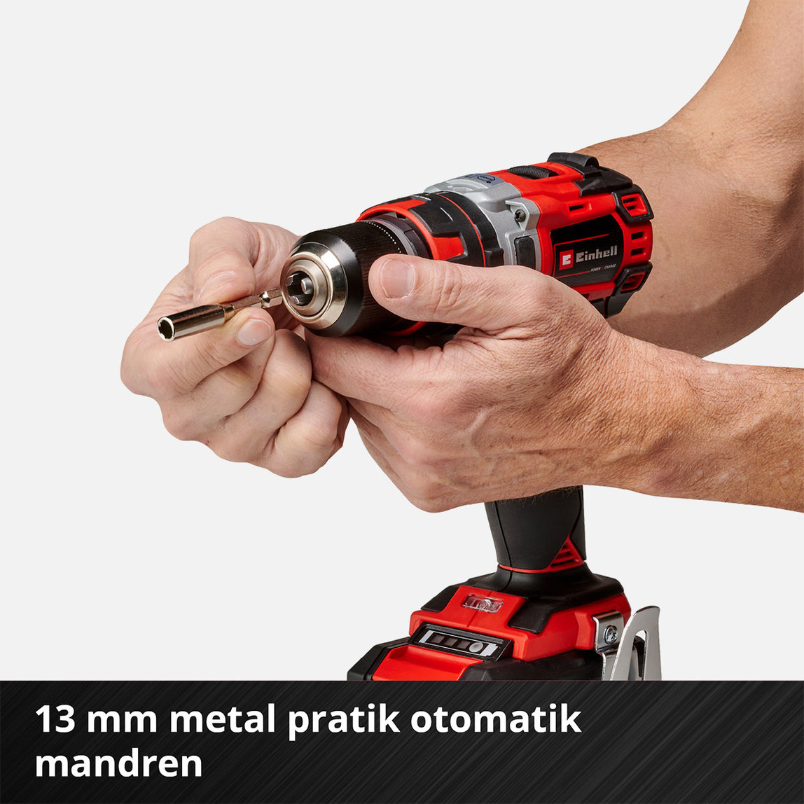    Einhell TP-CD 18/50 Li-i BL (2x2,0Ah) Kömürsüz 50 Nm Akülü Darbeli Vidalama  