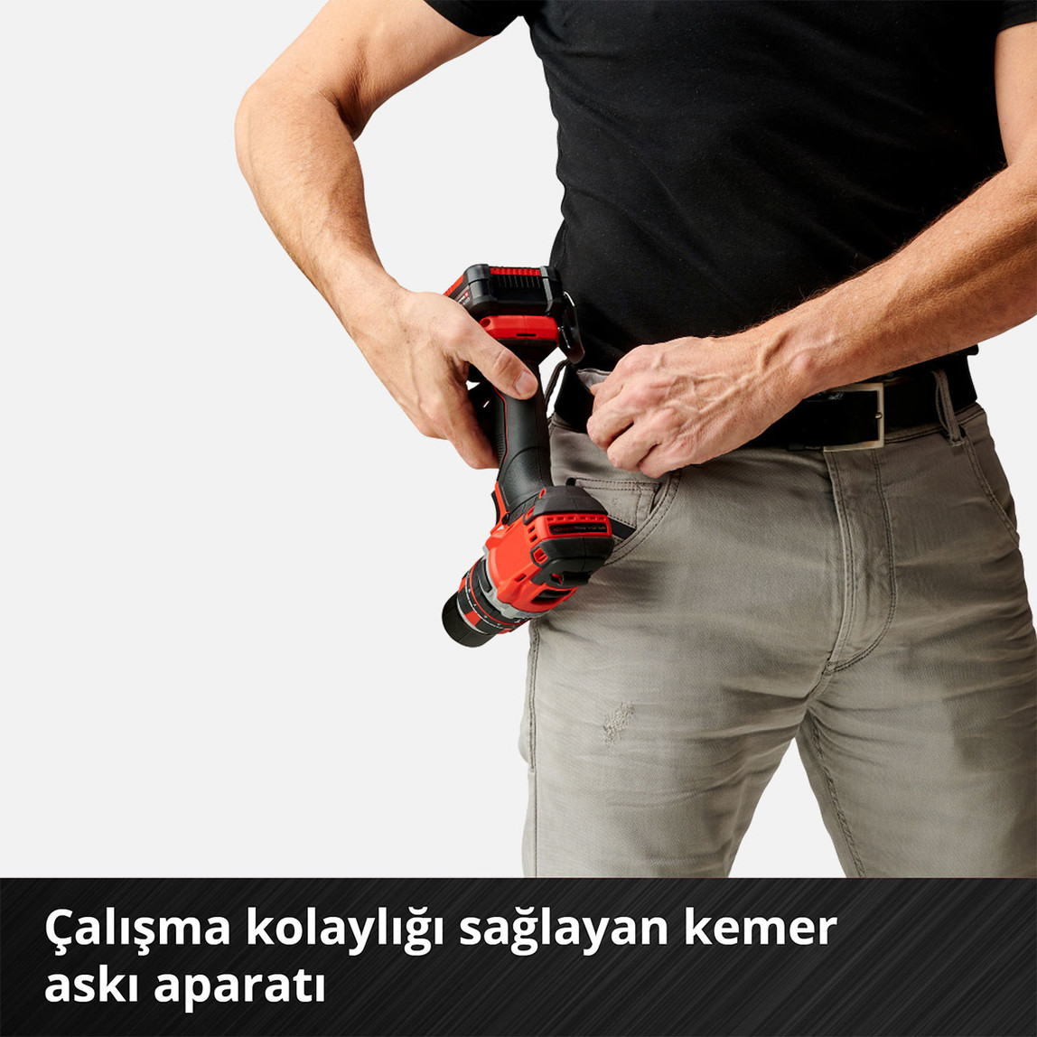    Einhell TP-CD 18/50 Li-i BL (2x2,0Ah) Kömürsüz 50 Nm Akülü Darbeli Vidalama  