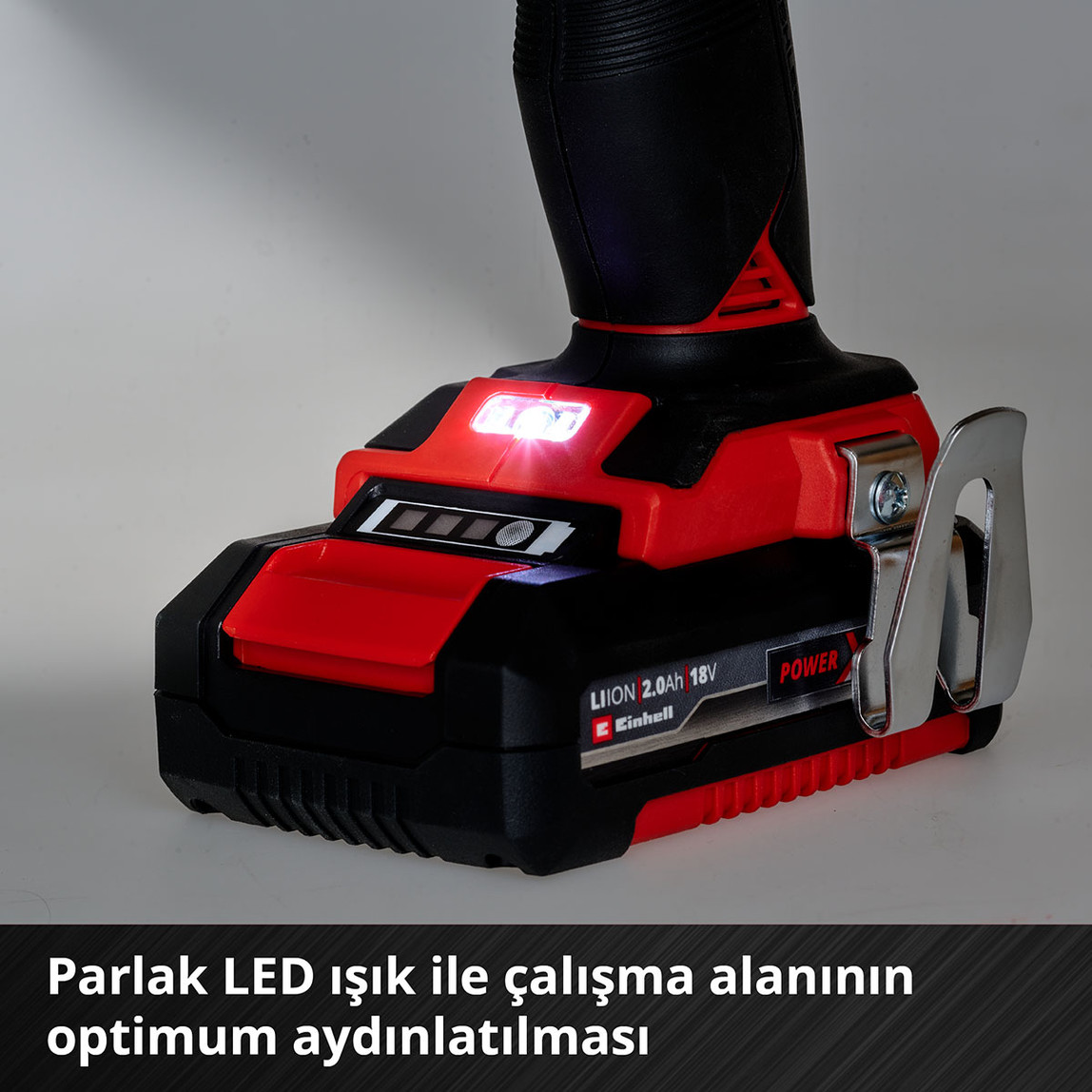    Einhell TP-CD 18/50 Li-i BL (2x2,0Ah) Kömürsüz 50 Nm Akülü Darbeli Vidalama  