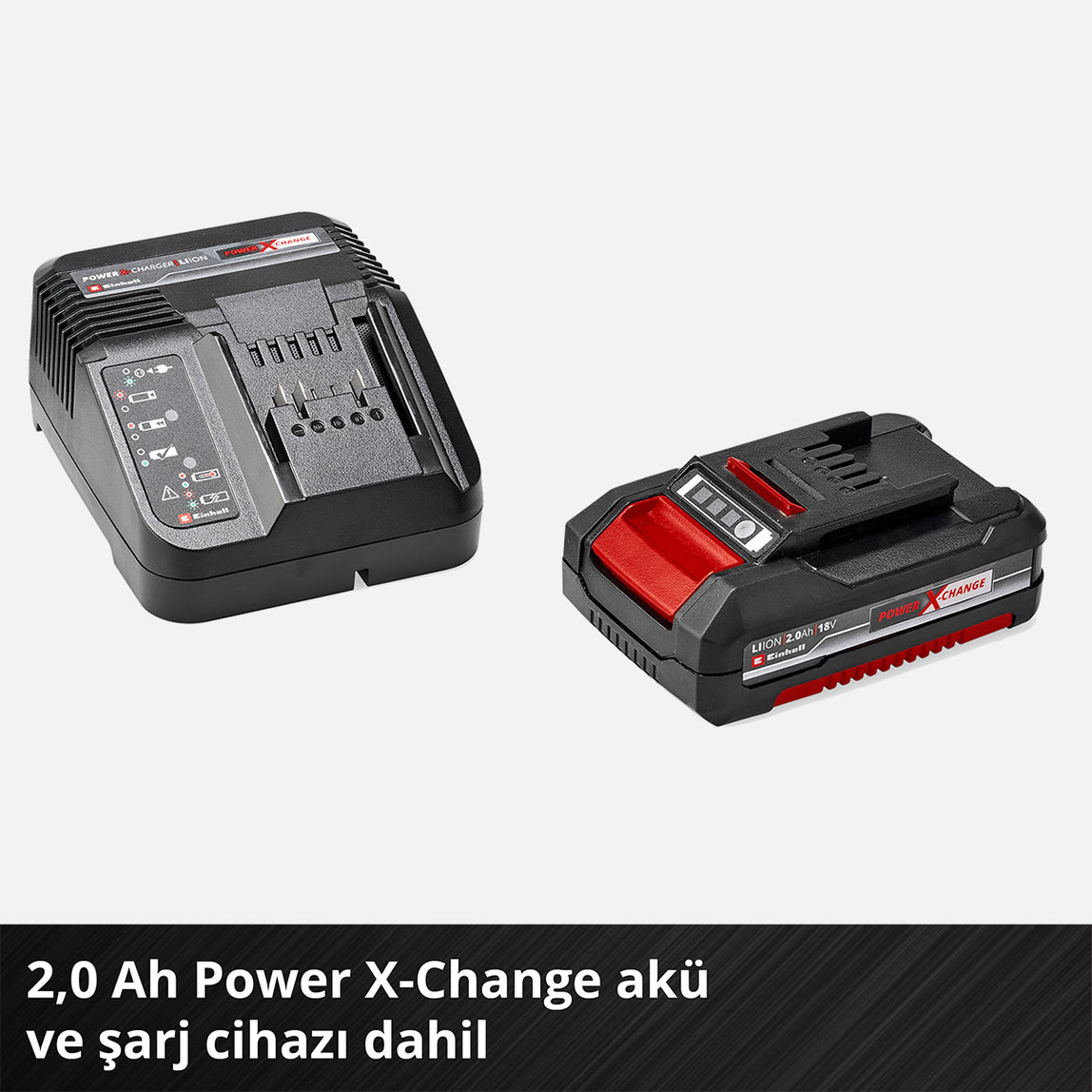    Einhell TP-CD 18/60 Li-i BL (1x 2.0 Ah) 18 V Profesyonel Kömürsüz 60 Nm Akülü Darbeli Vidalama 