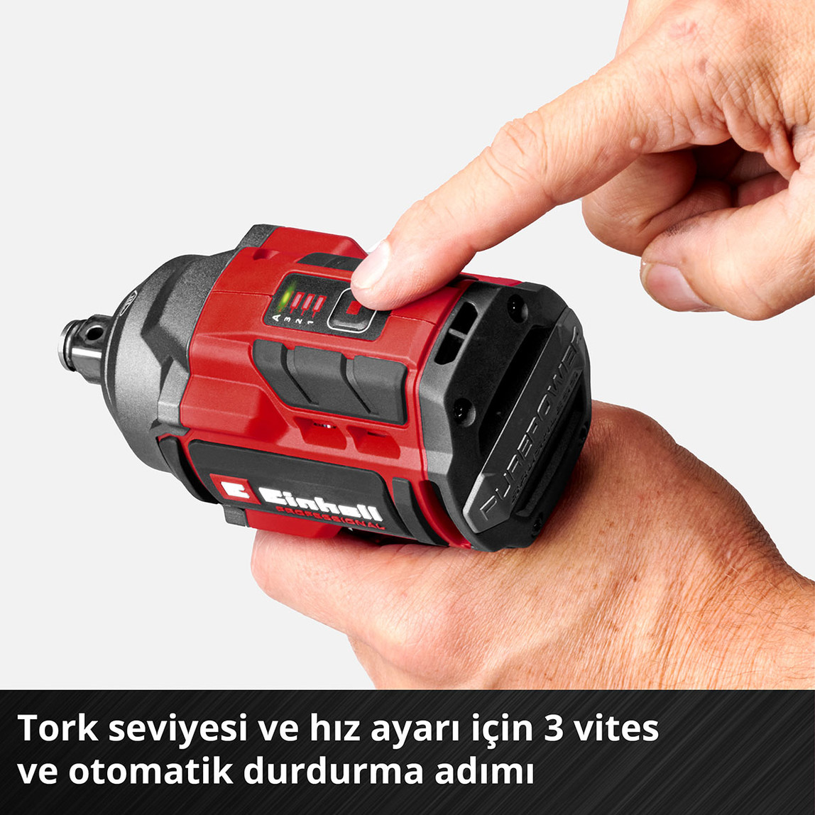    Einhell TP-CW 18/350-C Li BL-Solo Profesyonel Akülü Darbeli Somun Sıkma (Akü ve Şarj Cihazı Dahil Değildir.) 