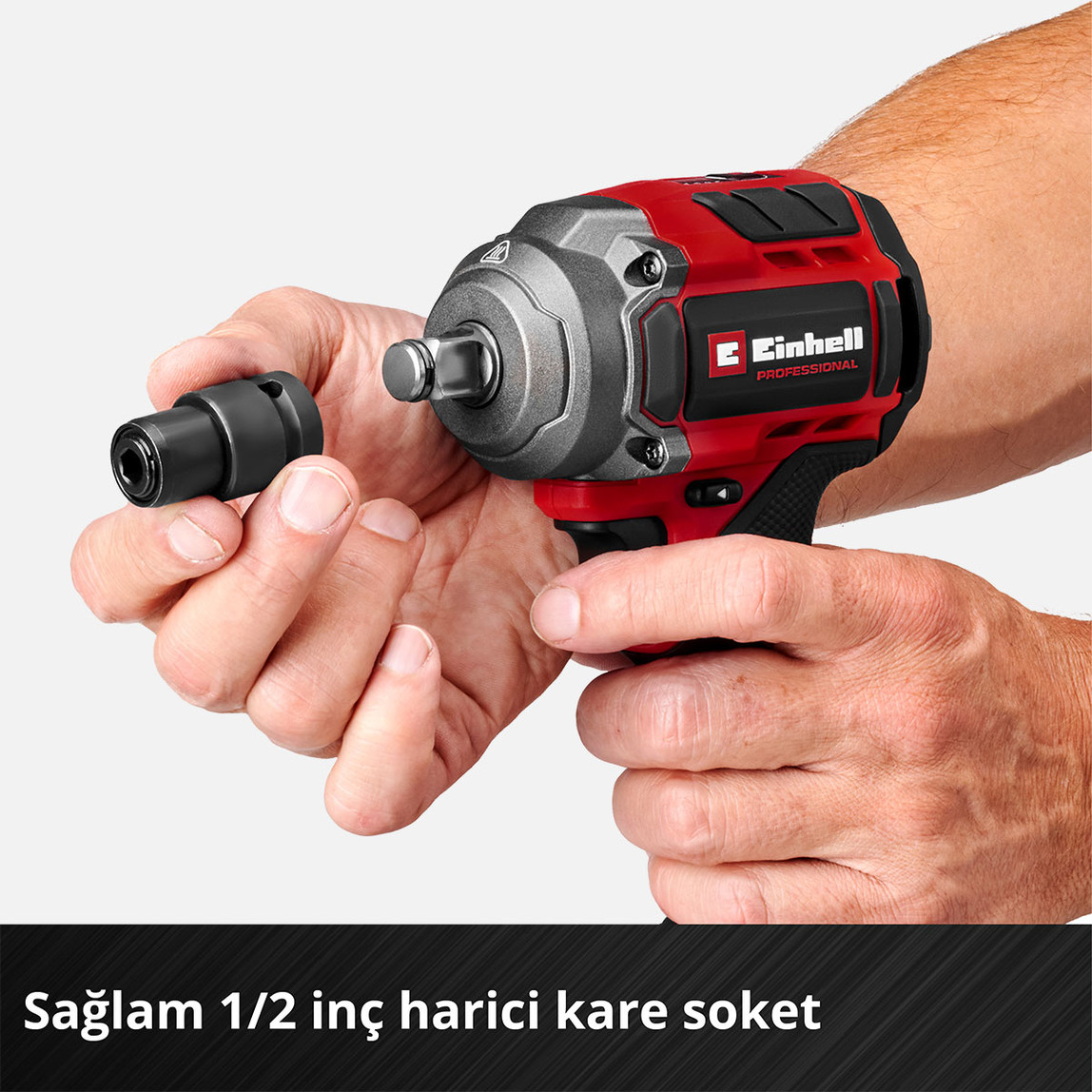    Einhell TP-CW 18/350-C Li BL-Solo Profesyonel Akülü Darbeli Somun Sıkma (Akü ve Şarj Cihazı Dahil Değildir.) 