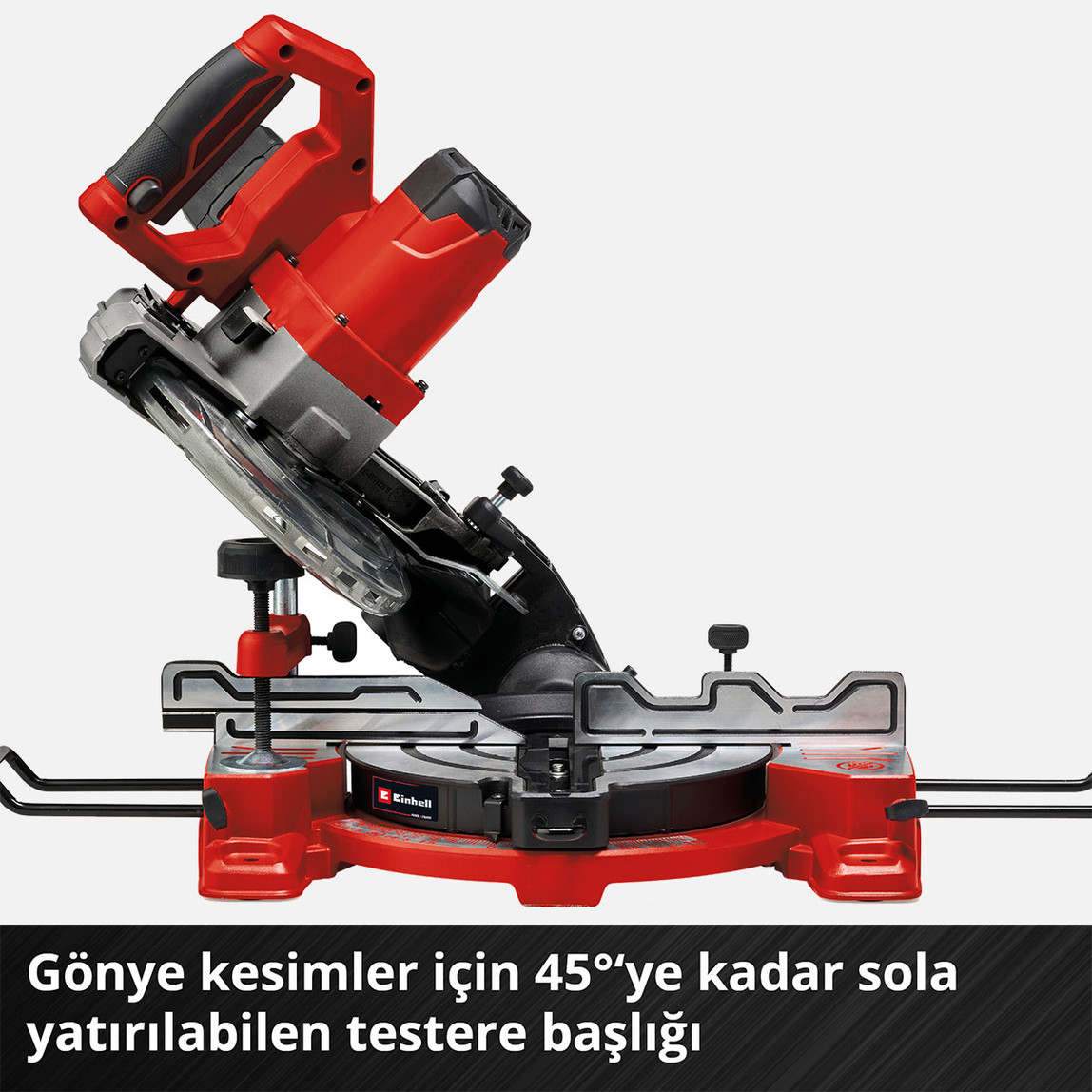    Einhell TE-MS 18/8 Li-Solo Akülü Gönye Testere (Akü ve Şarj Cihazı Dahil Değildir.) 