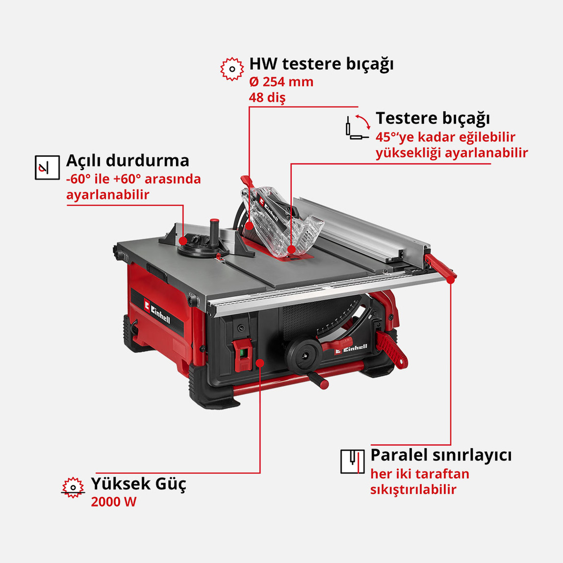    Einhell TE-TS 10 T Tezgah Testere  