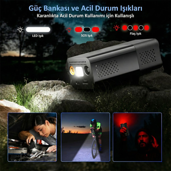 Kobb KB412 Li-ion Şarjlı 150 PSI Dijital Göstergeli Akıllı Lastik Şişirme Pompası